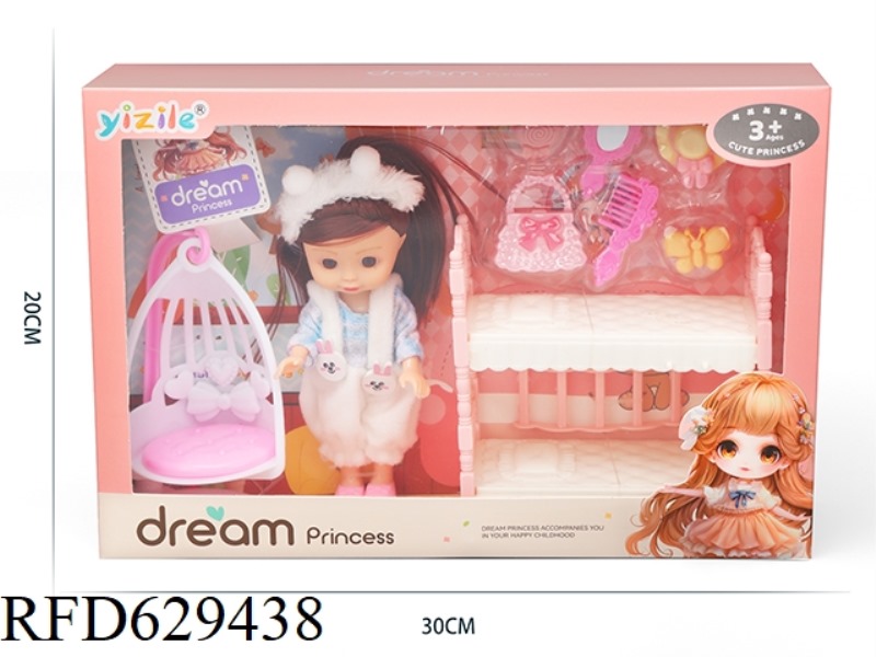 6-INCH GIRL PLAYING HOUSE