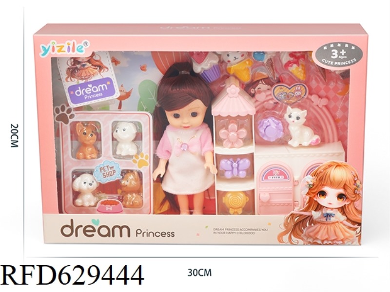 6-INCH GIRL PLAYING HOUSE