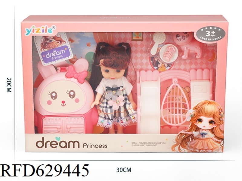 6-INCH GIRL PLAYING HOUSE