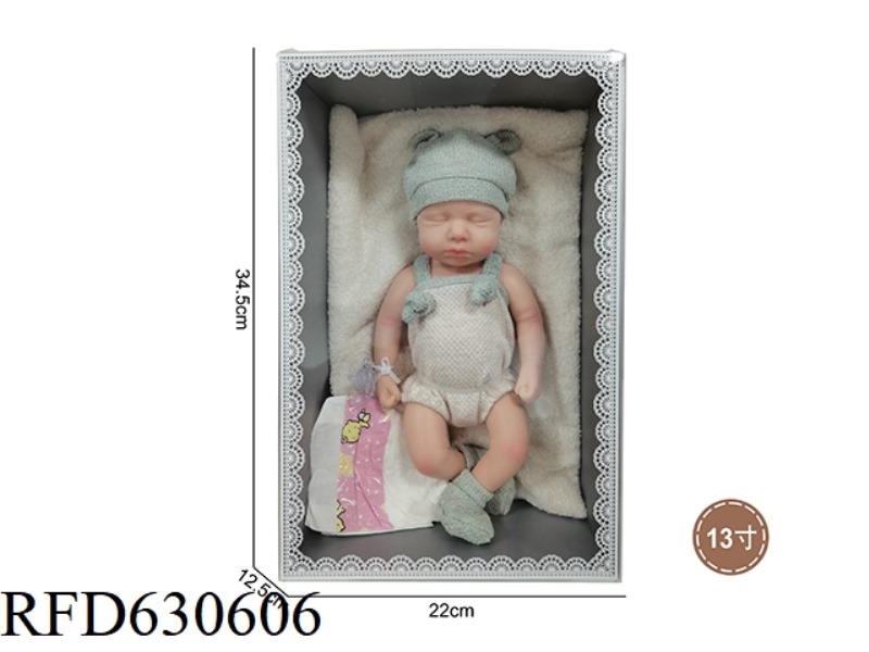 13-INCH NEWBORN SQUINT SOLID SILICONE DOLL (BOY)