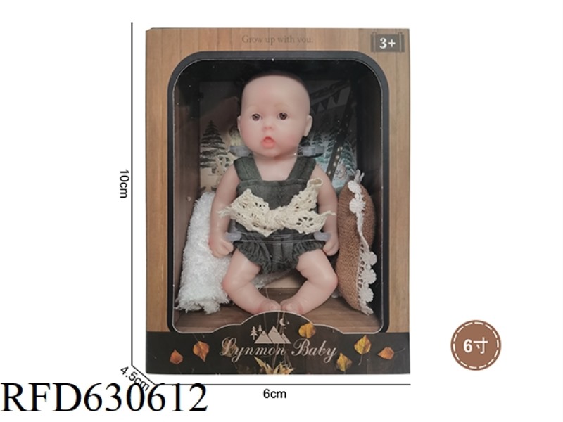6-INCH NEWBORN OPEN-EYED SOLID SILICONE DOLL (BOY)