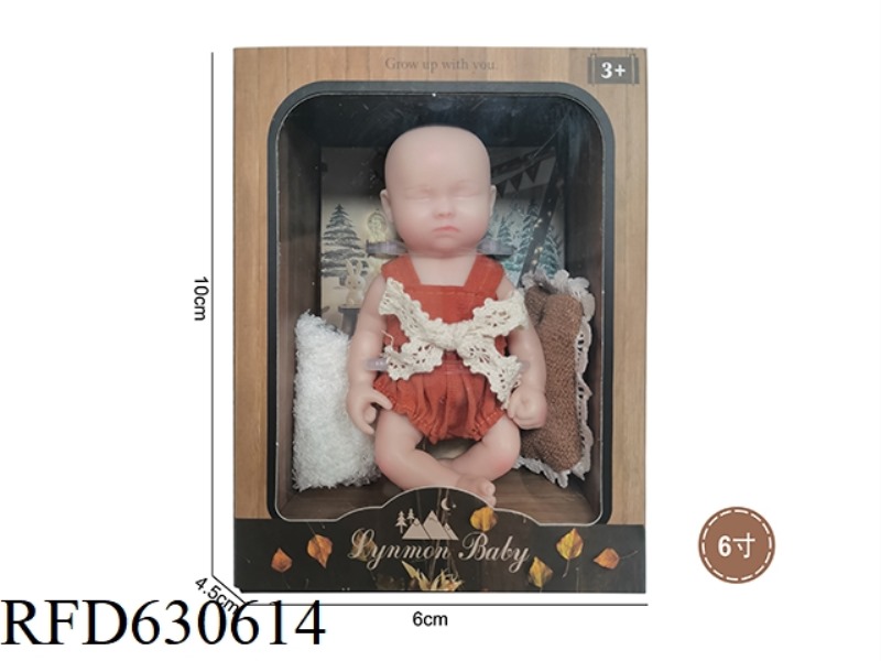 6-INCH NEWBORN SQUINT SOLID SILICONE DOLL (GIRL)