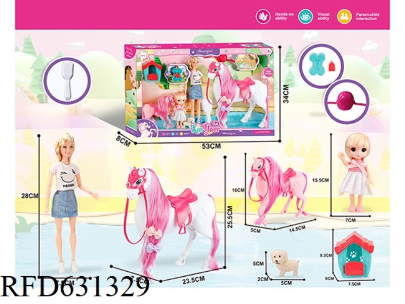 BARBIE FARM HORSE THEMED SET