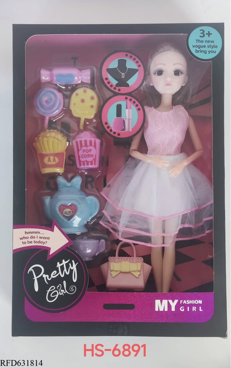 11.5-INCH 9-JOINT 3D COSMETIC CONTACT LENSES BARBIE GOURMET SET