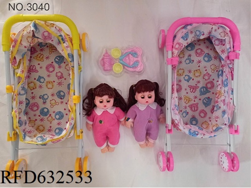 10 IC DOLLS WITH IRON TROLLEY