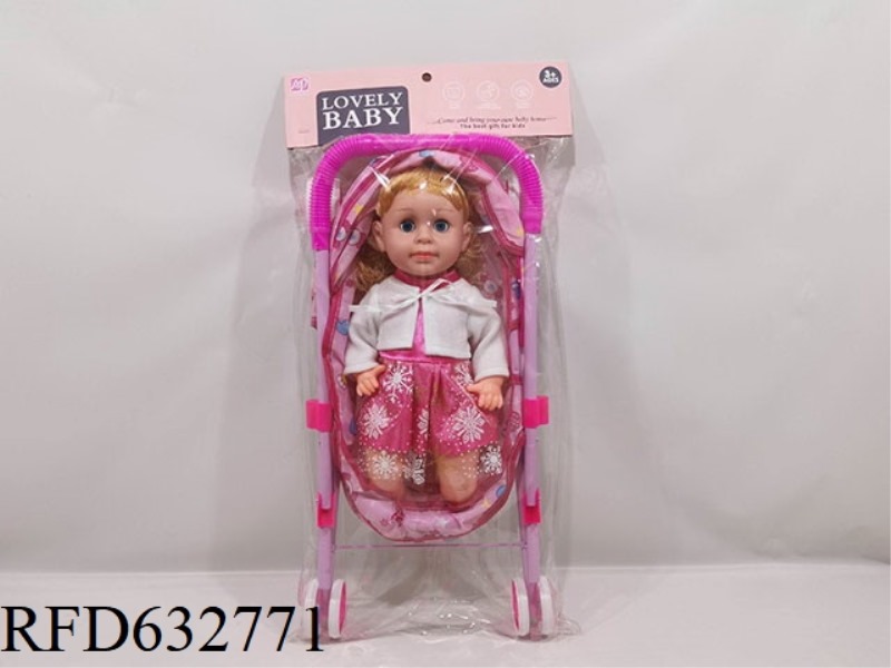 16-INCH LIVE-EYE GIRL WITH IRON CART