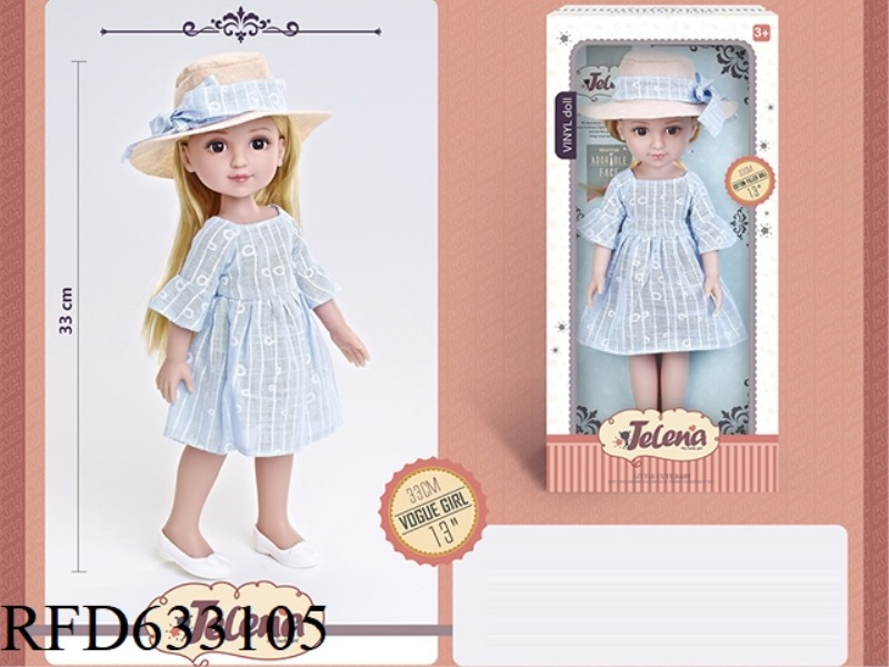 33CM 3D EYE FULL VINYL FASHION DOLL