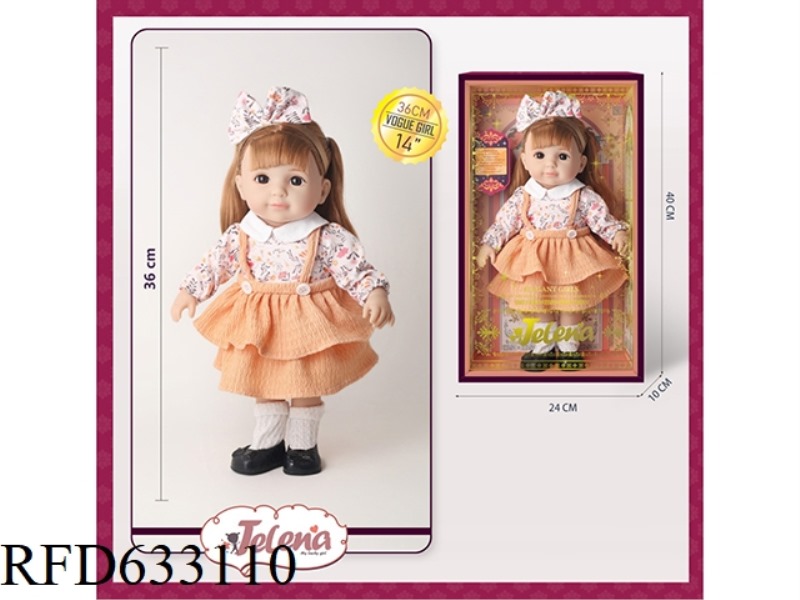 36CM 3D EYE PROTECTION VINYL HAND AND FOOT COTTON FILLING FASHIONABLE DOLL