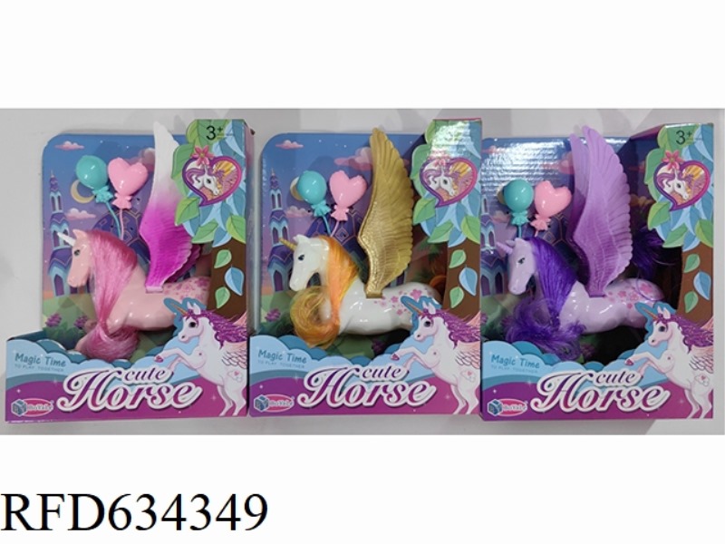 PEGASUS WITH BALLOONS 3 COLORS ASST