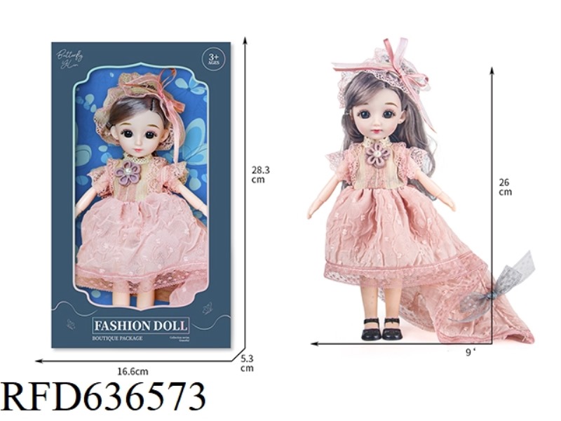 BUTTERFLY DOLL -9-INCH TIDE PLAYING PINK DRESS