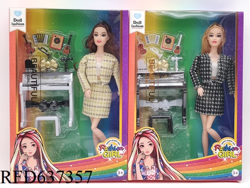 11.5 INCH 11-JOINTED FASHION BARBIE WITH PIANO BLISTER