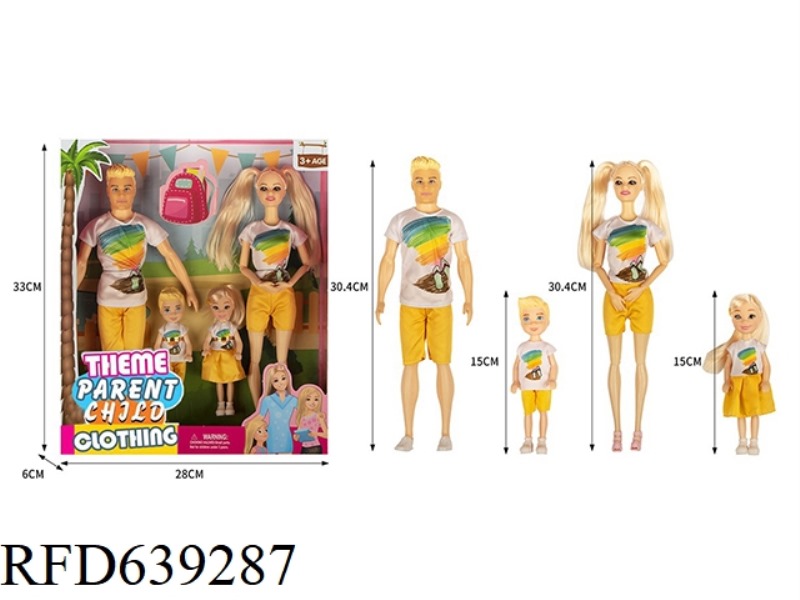 THEME PARK FAMILY PACK 11.5 INCH 9 JOINT BODY FAMILY PACK FOR A FAMILY OF FOUR