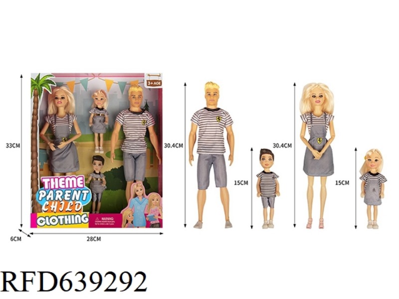 THEME PARK FAMILY PACK 11.5 INCH 9 JOINT BODY FAMILY PACK FOR A FAMILY OF FOUR