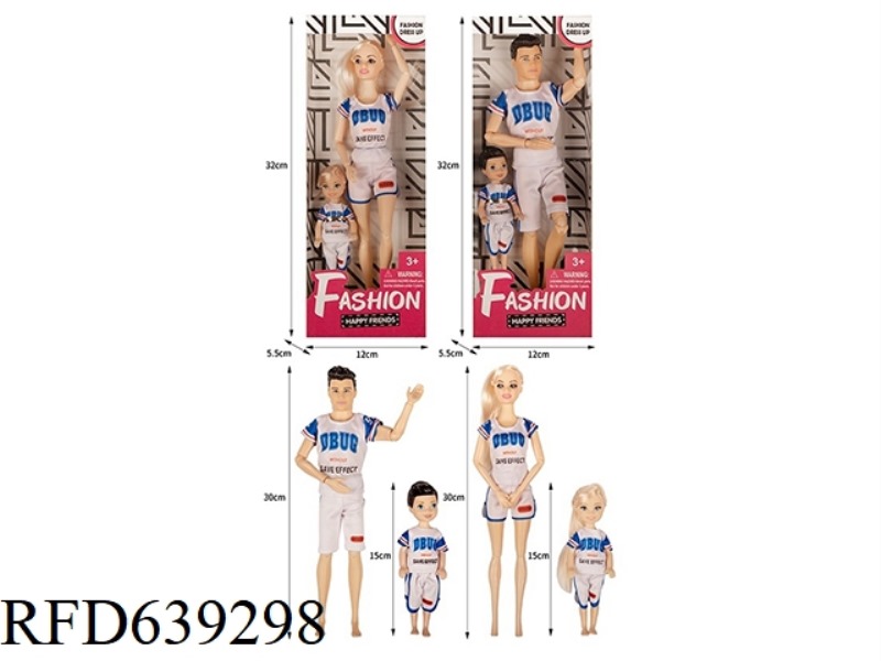 FASHION TREND SERIES 11.5 INCH JOINT BODY FAMILY OF FOUR