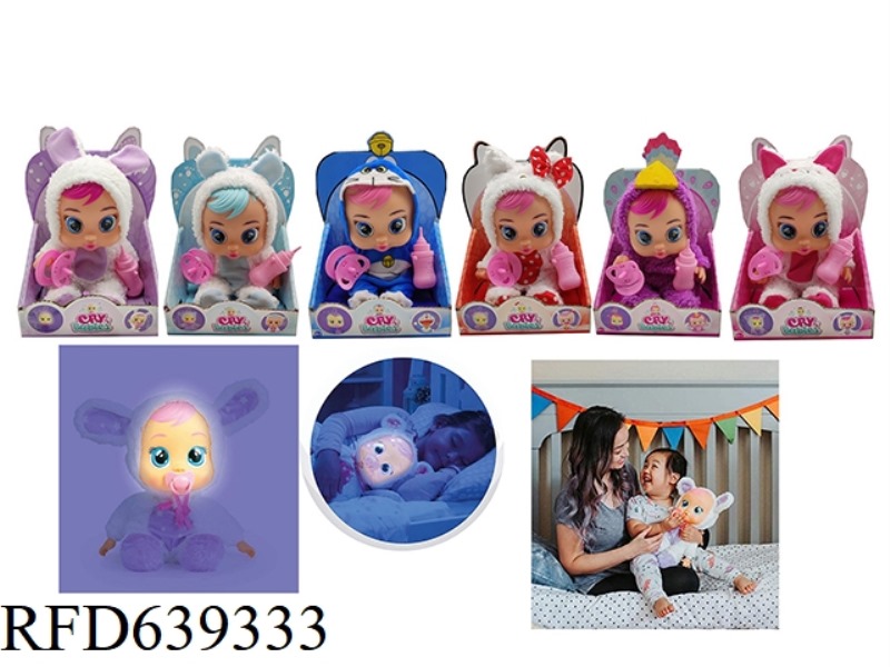 THE 6TH GENERATION 10 INCH VINYL CRYING DOLL WITH GLOW-IN-THE-DARK FUNCTION WITH PLUSH AND WARMING W
