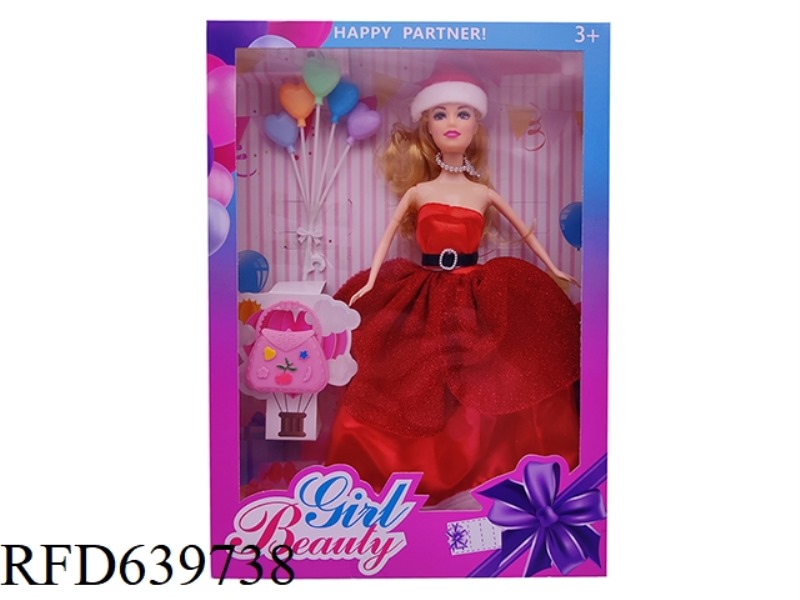 12 INCH CHRISTMAS DOLL+ACCESSORIES