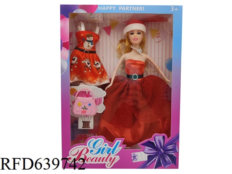 12 INCH CHRISTMAS DOLL+ACCESSORIES
