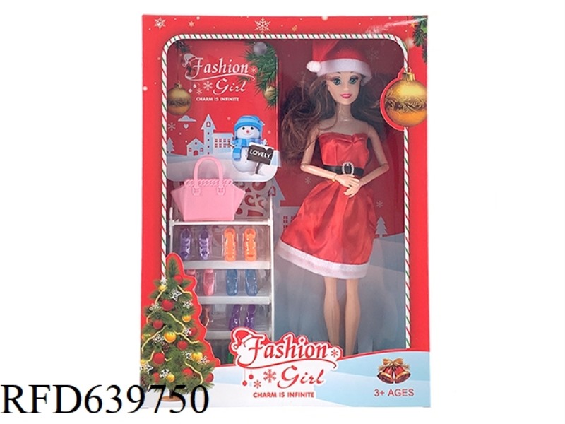 12 INCH CHRISTMAS DOLL+ACCESSORIES