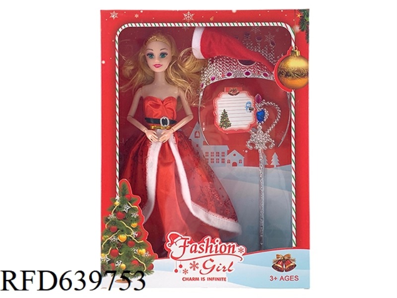12 INCH CHRISTMAS DOLL+ACCESSORIES