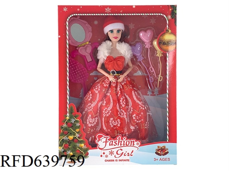 12 INCH CHRISTMAS DOLL+ACCESSORIES