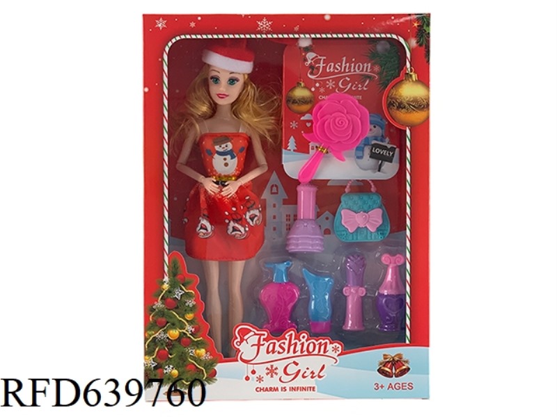 12 INCH CHRISTMAS DOLL+ACCESSORIES