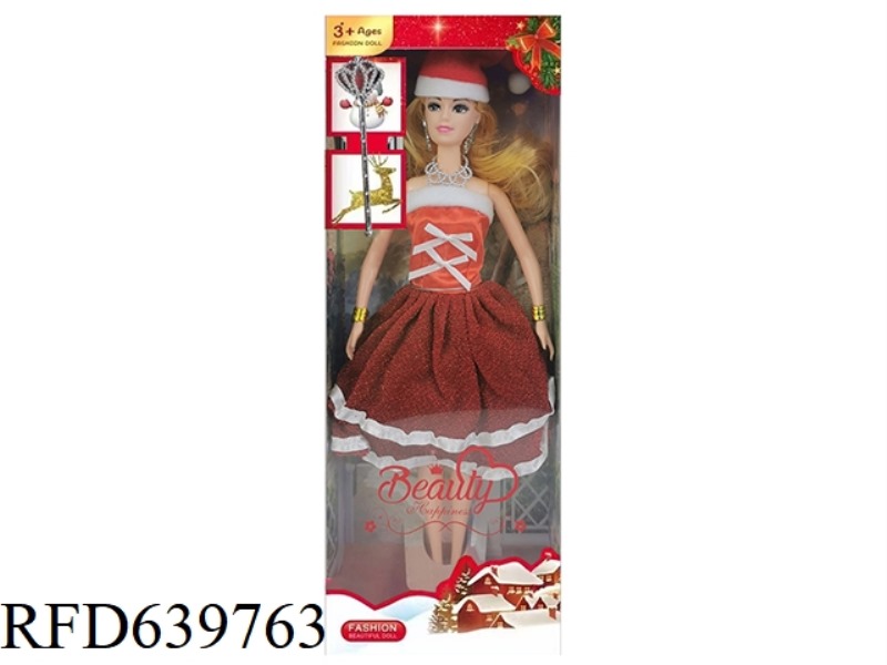 12 INCH CHRISTMAS DOLL+ACCESSORIES