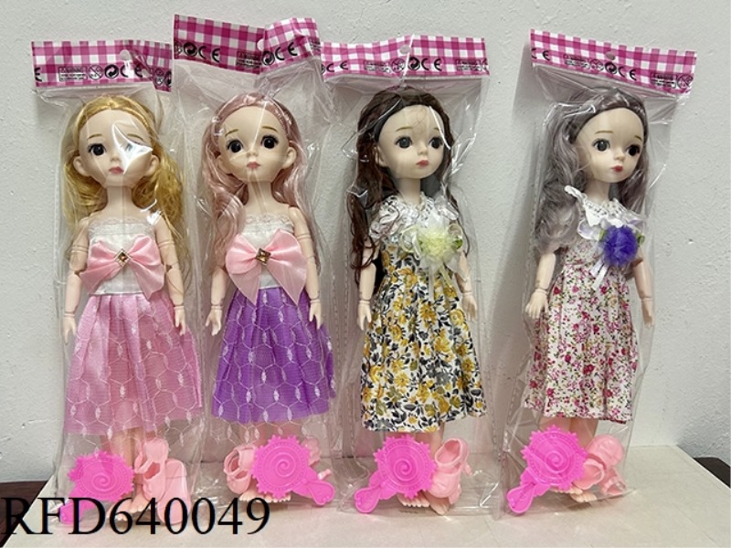 12-INCH FULL-BODY JOINT NIGHT LOLITA 3D GLASS EYES WITH SHOES HAIR COMB