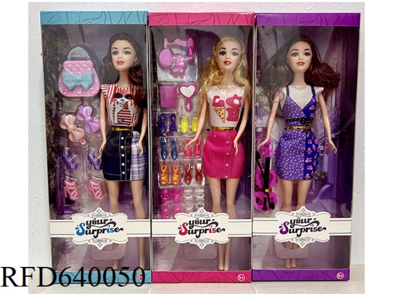 11-INCH BARBIE DOLL WITH SHOES SET BAG GUITAR