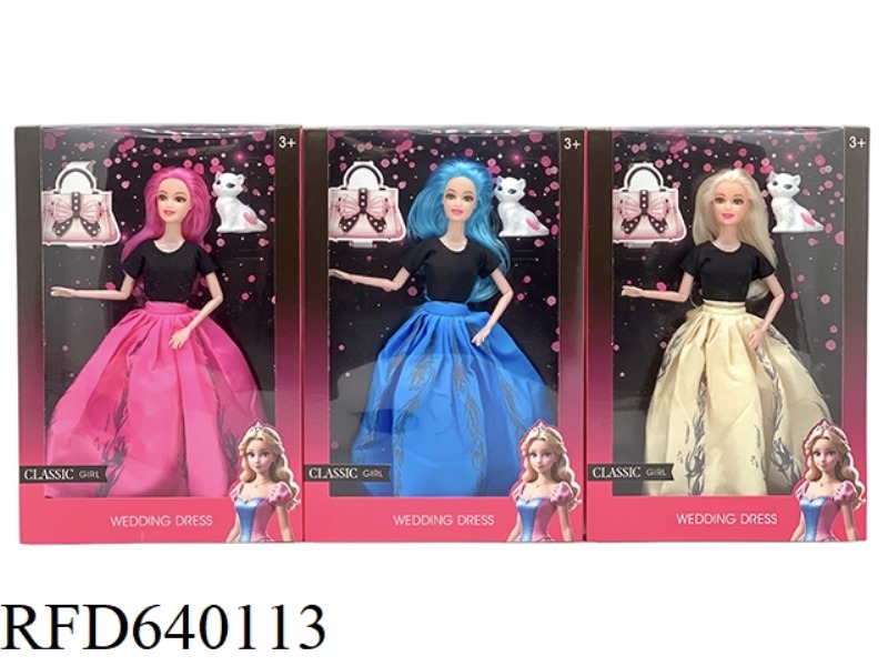 11 INCH SOLID 9 JOINT BODY BARBIE DRESS SET WITH ACCESSORIES SET