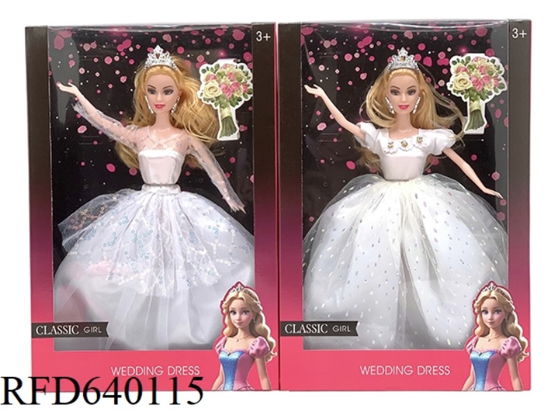 11-INCH BARBIE WHITE WEDDING DRESS SET WITH ACCESSORIES SET