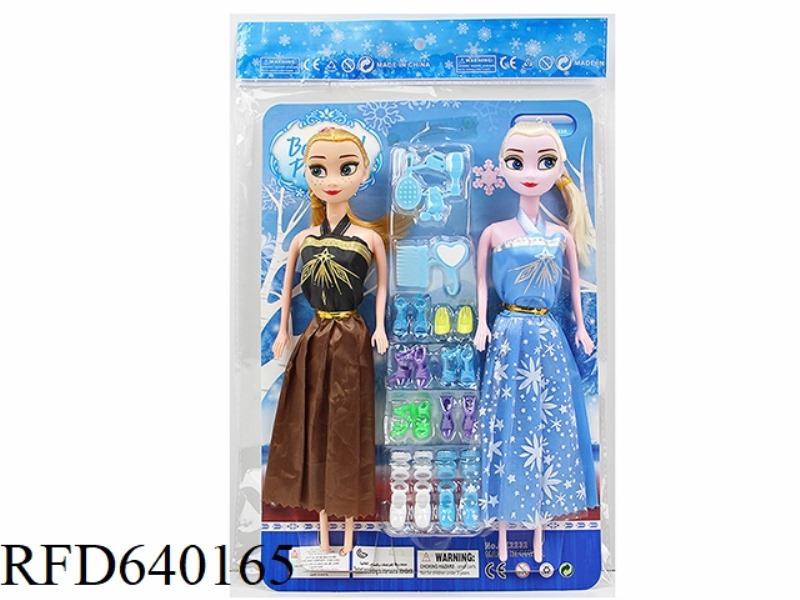 11.5 INCH 27 CM 5 JOINT COLOR PRINTING EYE ICE DOLL SISTER+PLASTIC ACCESSORIES