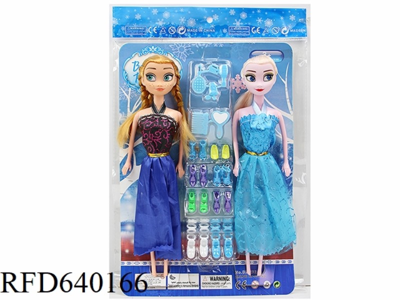 11.5 INCH 27 CM 5 JOINT COLOR PRINTING EYE ICE DOLL SISTER+PLASTIC ACCESSORIES