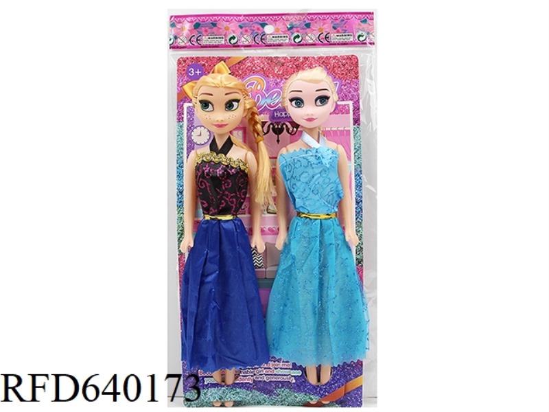 11.5 INCH 27 CM 5 JOINT EMPTY BODY COLOR PRINTING EYES DOUBLE SISTER ICE DOLL