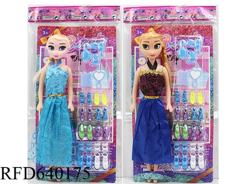 11.5 INCH 27 CM 5 JOINT EMPTY COLOR PRINTING EYE SNOW DOLL+PLASTIC ACCESSORIES