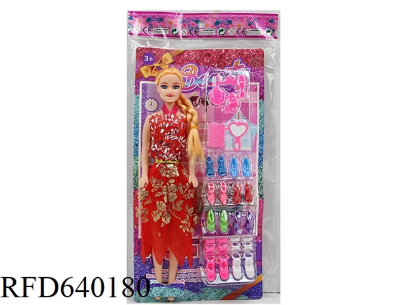 11.5 INCH 27 CM 5 JOINT EMPTY BODY COLOR PRINTING EYE BARBIE+PLASTIC ACCESSORIES