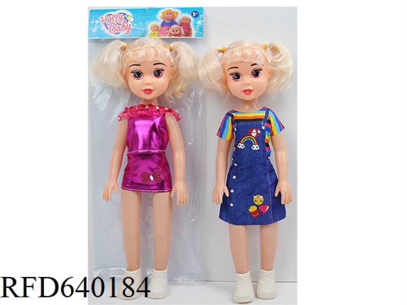 18-INCH 40CM 5-JOINT EMPTY BODY COLOR PRINTING EYE STRAIGHT FOOT FASHION FEMALE FAT BOY DOLL