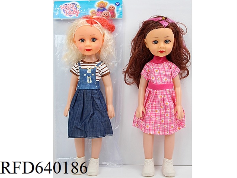 18-INCH 40CM 5-JOINT EMPTY BODY 3D TRUE EYES AND STRAIGHT FEET FASHION FEMALE FAT CHILD DOLL