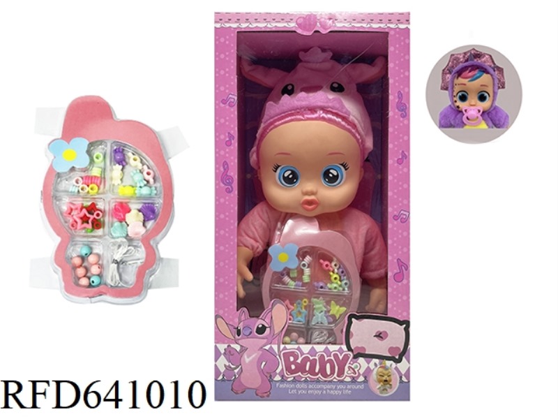 36CM SOLID BODY ELECTRIC WALKING STEED ANGIE WITH REAL HAIR BABY WITH PACIFIER INDUCTION
