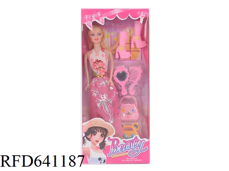 11.5-INCH LIVE HAND FASHION DRESS BARBIE WITH BLISTER ACCESSORIES AND SHOES