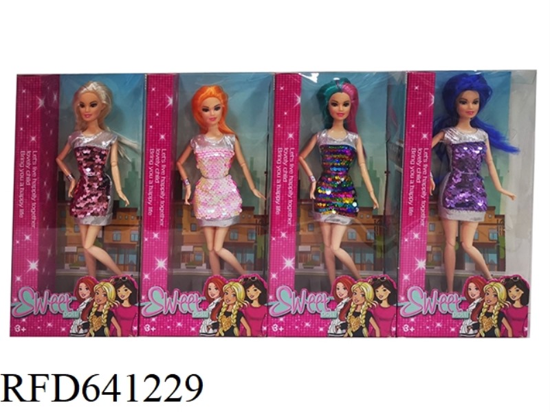 11.5-INCH 11-ARTICULAR FASHION BARBIE COLOR-CHANGING FLASH SKIRT WITH BRACELET