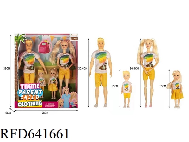 THEME PARK FAMILY PACK 11.5 INCH 9 JOINT BODY FAMILY PACK FOR A FAMILY OF FOUR