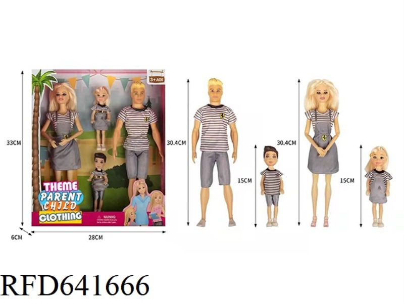 THEME PARK FAMILY PACK 11.5 INCH 9 JOINT BODY FAMILY PACK FOR A FAMILY OF FOUR