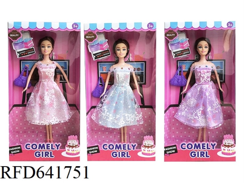 11.5 INCH LIVE HAND FASHION SKIRT BARBIE WITH HANDBAG