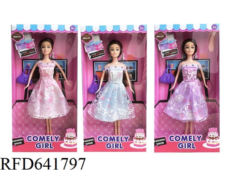 11.5 INCH LIVE HAND FASHION SKIRT BARBIE WITH HANDBAG