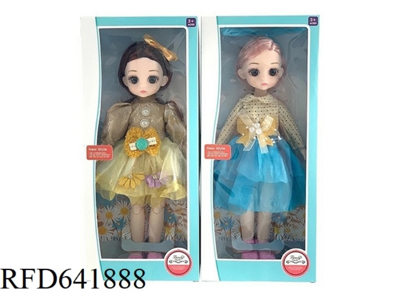 BEAUTIFUL 3D REAL EYES 14 INCHES SOLID BODY 12 JOINTS FAT CHILD BARBIE DOLL