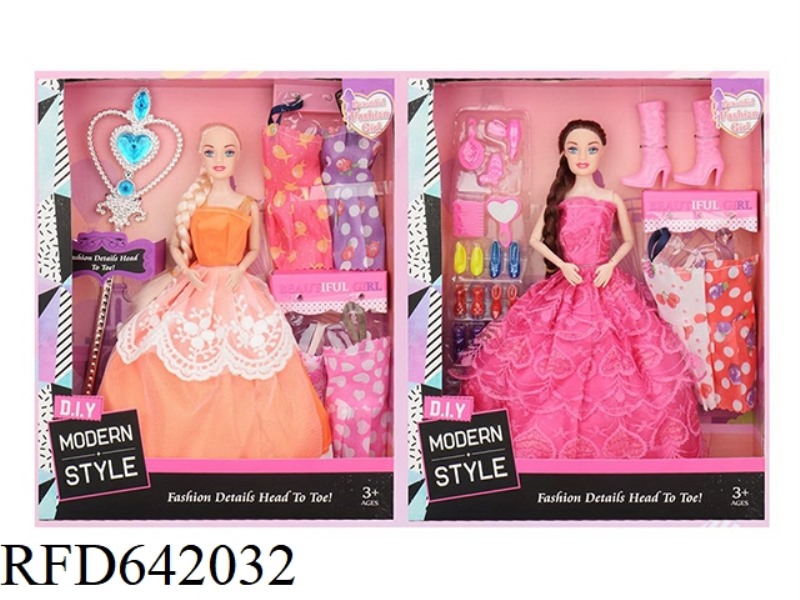 HIGH-END BOX 11.5 INCH 9 KNUCKLE SOLID BARBIE HANGING SKIRT SHOES BLISTER ACCESSORIES AND MAGIC WAND