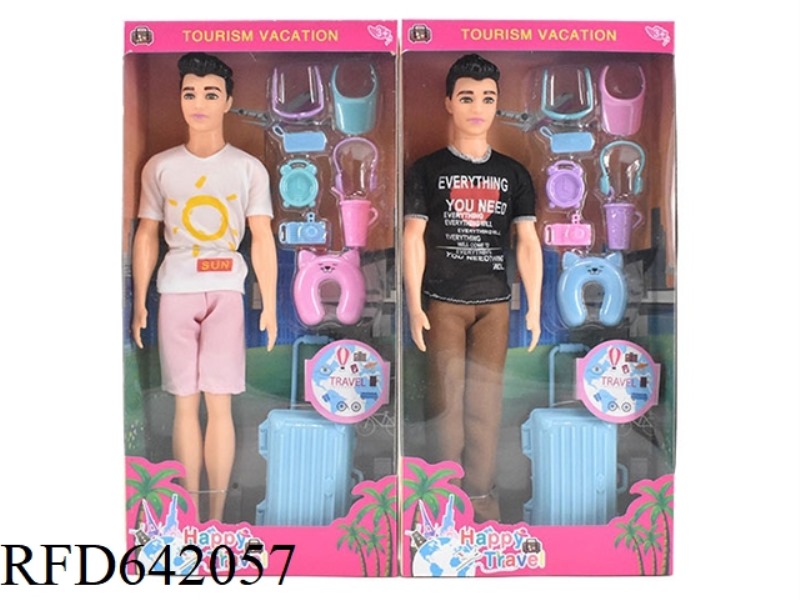 11.5 INCH SUMMER SWIMSUIT BODY MEN BABYI WITH A SERIES OF SWIMMING BLISTER SUPPLIES, TRAVEL CASE