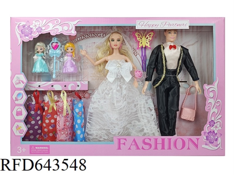 11-INCH BARBIE DOLL WITH LONG HAIR AND NINE JOINTS PLUS BARBIE DOLL WITH ELEVEN JOINTS SUIT, BARBIE