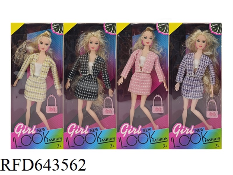 11-INCH REAL BARBIE DOLL WITH ELEVEN JOINTS AND BAG MIXED IN NATIONAL COLORS