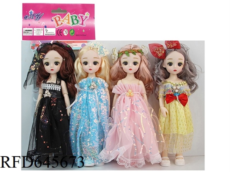 HIGH QUALITY 3D AUTHENTIC EYEBALLS 12 INCHES SOLID BODY 12 JOINTS FAT CHILD YELOLI BARBIE DOLL